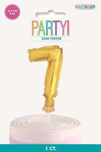 Mini Gold Foil Cake Topper Balloon - 7 - Click Image to Close